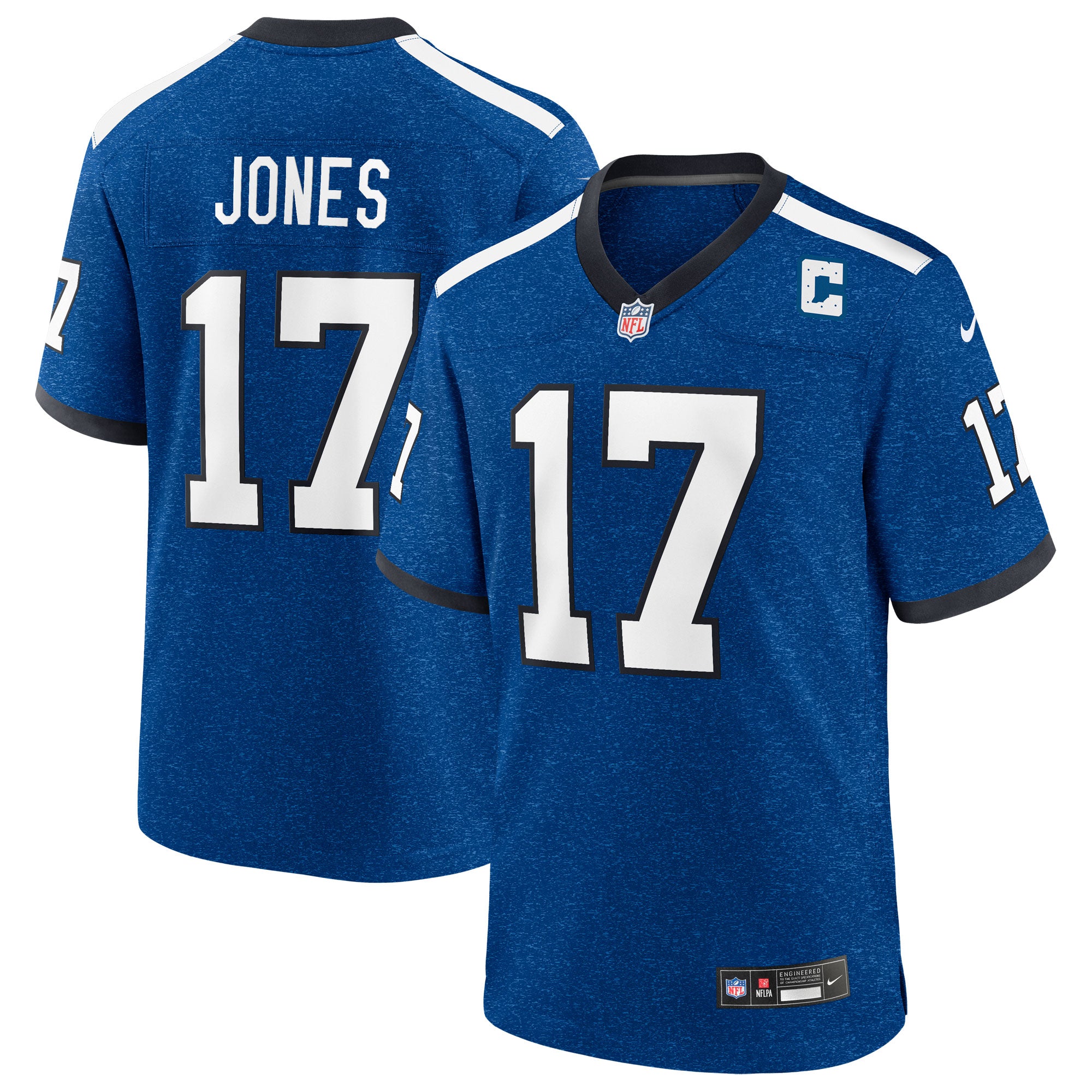 Daniel Jones Indianapolis Colts Alternate 2 Indiana Nights Game Jersey - Heather Royal | Stitched Football Jersey TJS0601