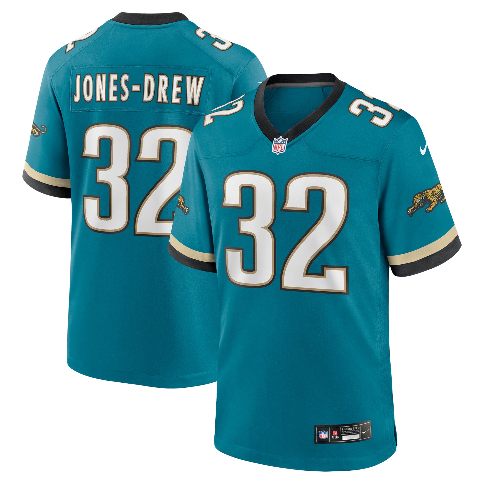 Maurice Jones-Drew Jacksonville Jaguars Retired Player Alternate Game Jersey - Teal | Stitched Football Jersey TJS0889