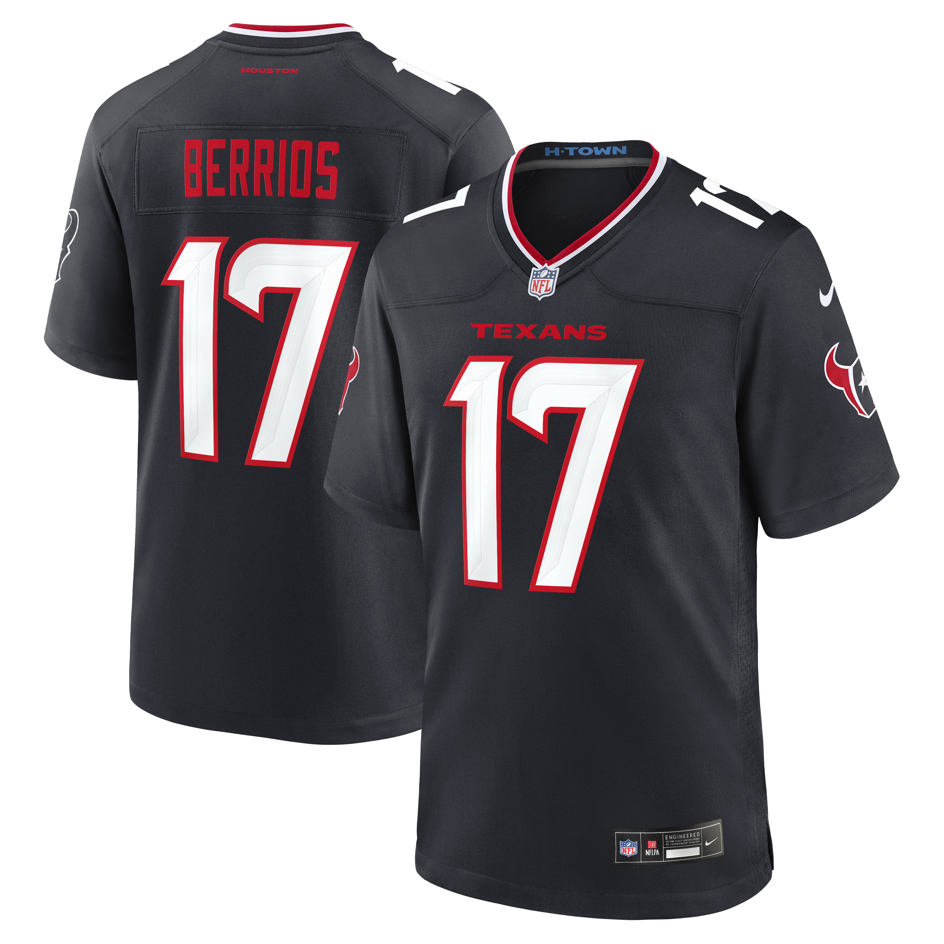 Braxton Berrios Houston Texans Team Game Jersey - Navy | Stitched Football Jersey TJS0848