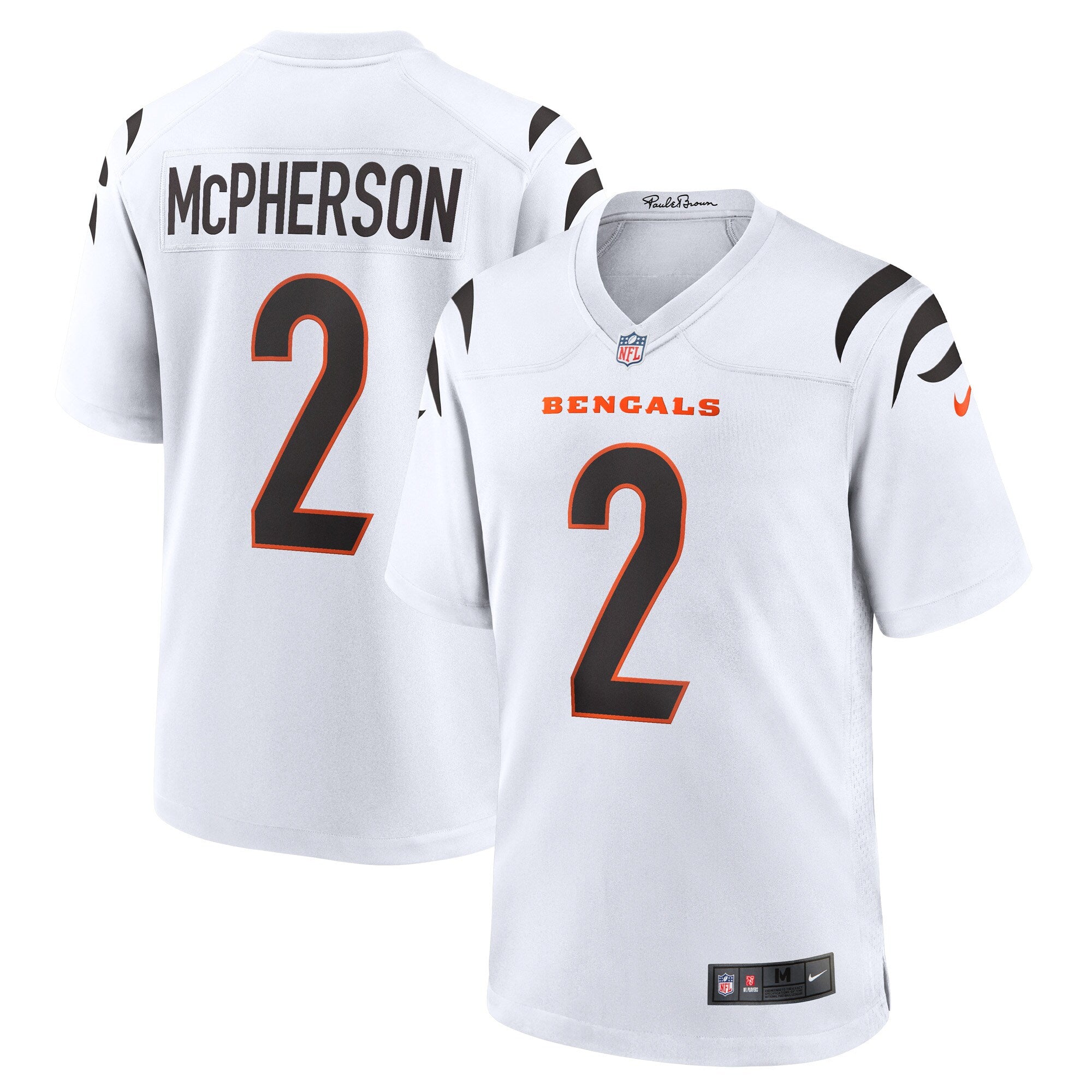 Evan McPherson Cincinnati Bengals Game Player Jersey - White | Stitched Football Jersey TJS0899