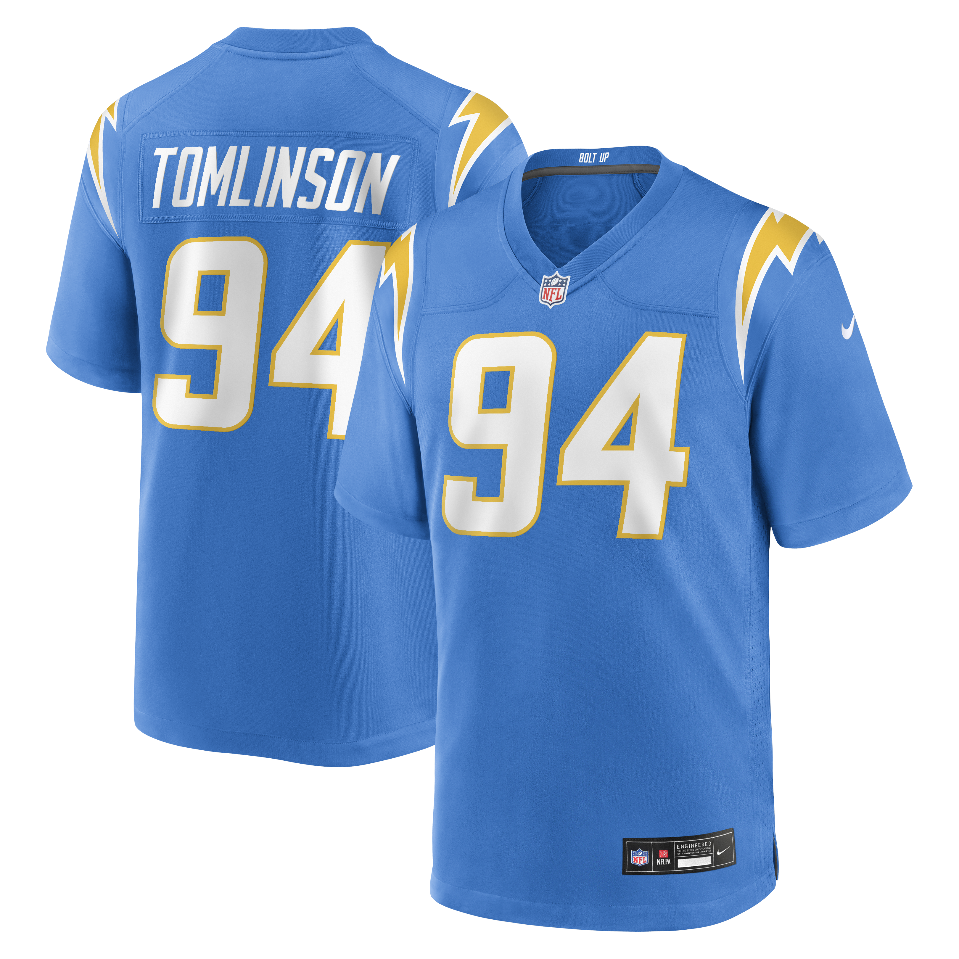 Dalvin Tomlinson Los Angeles Chargers Team Game Jersey - Powder Blue | Stitched Football Jersey TJS0832