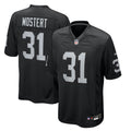 Raheem Mostert Las Vegas Raiders Team Game Jersey - Black | Stitched Football Jersey TJS0802