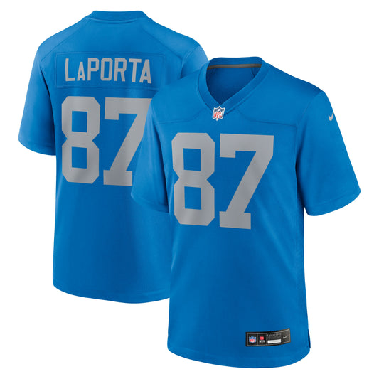 Sam LaPorta Detroit Lions Alternate Game Jersey - Blue | Stitched Football Jersey TJS0815