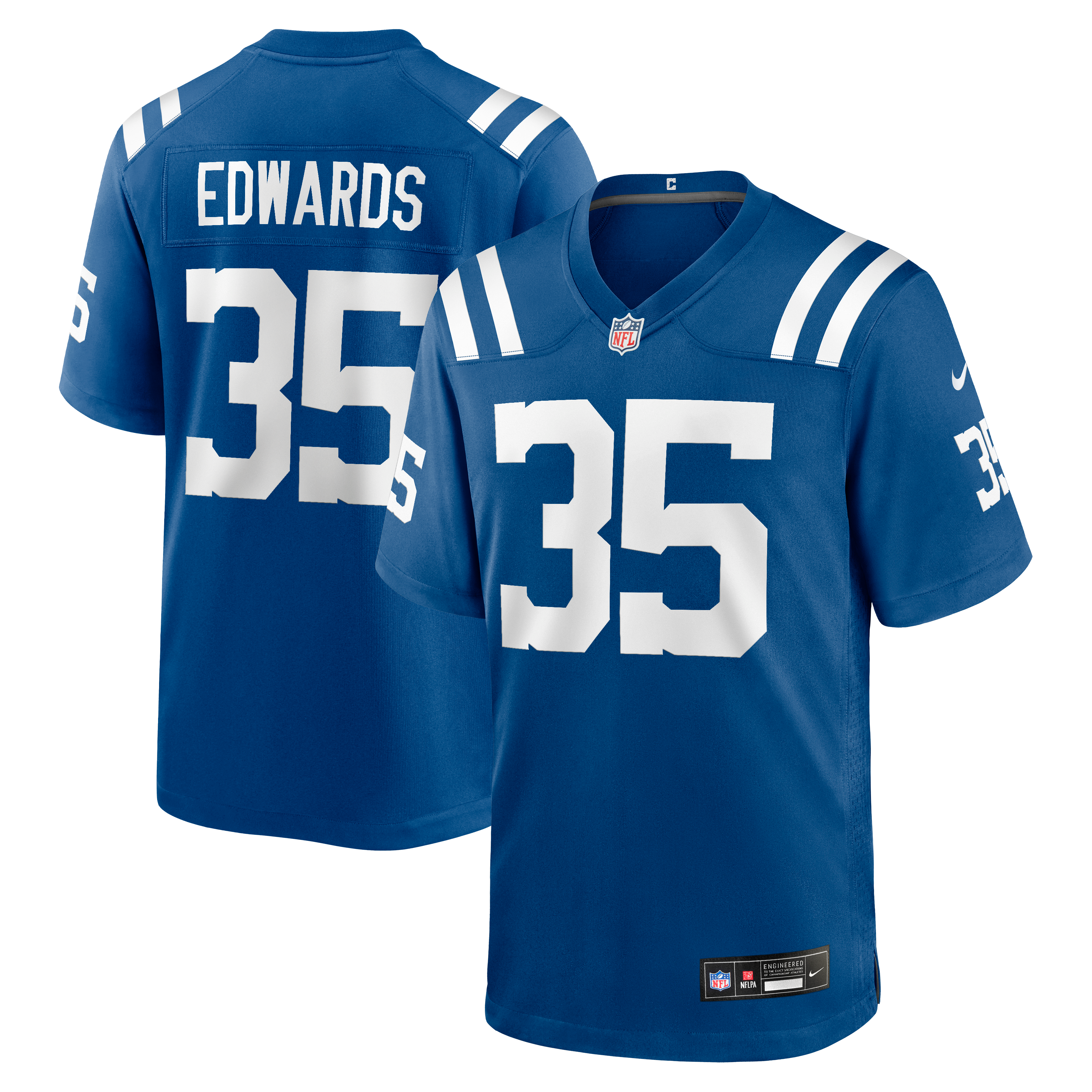 Johnathan Edwards Indianapolis Colts Team Game Jersey - Royal | Stitched Football Jersey TJS0851