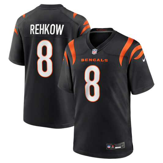 Ryan Rehkow Cincinnati Bengals Game Jersey - Black | Stitched Football Jersey TJS0865