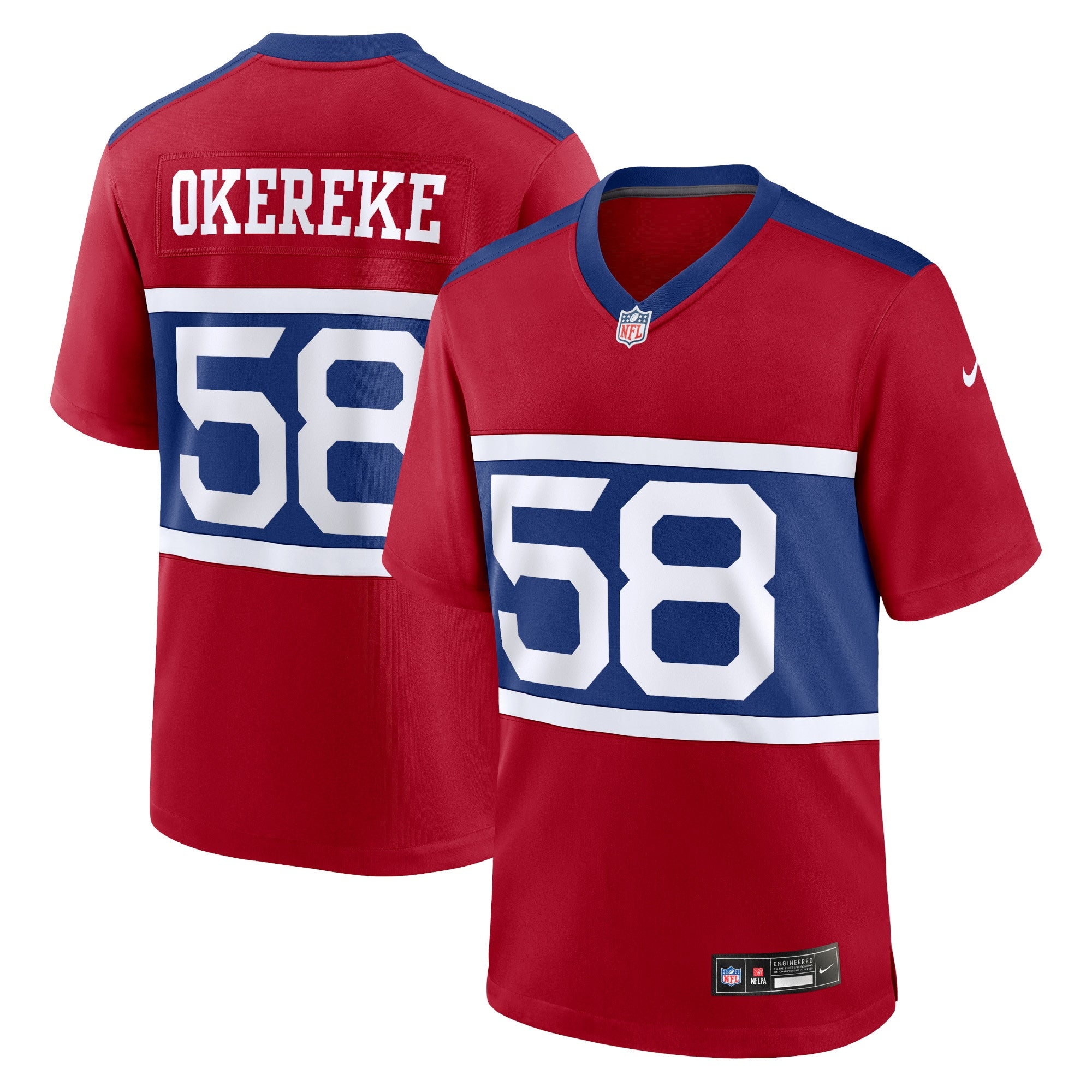 Bobby Okereke New York Giants Alternate Player Game Jersey - Century Red | Stitched Football Jersey TJS0807