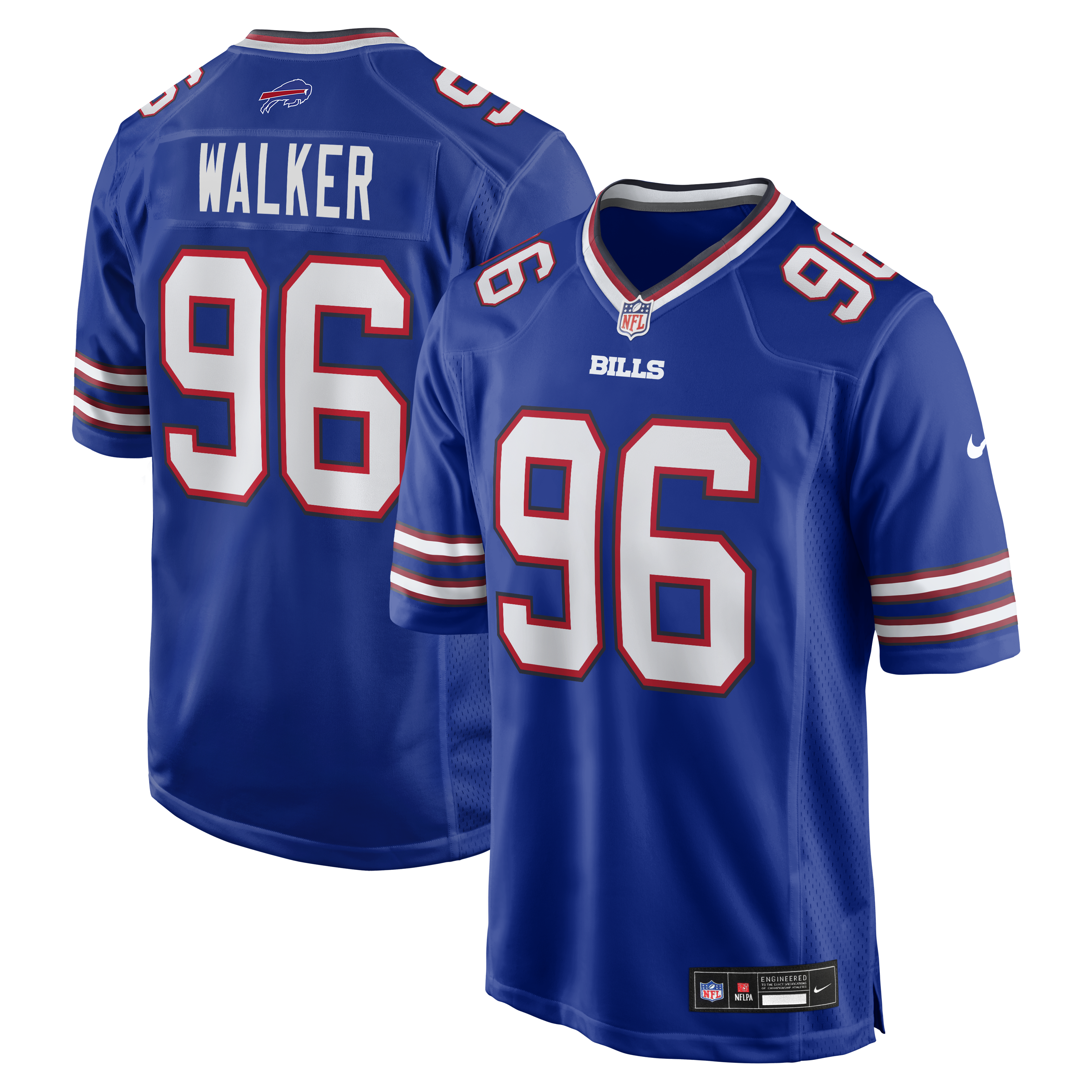 Deone Walker Buffalo Bills Team Game Jersey - Royal | Stitched Football Jersey TJS0836