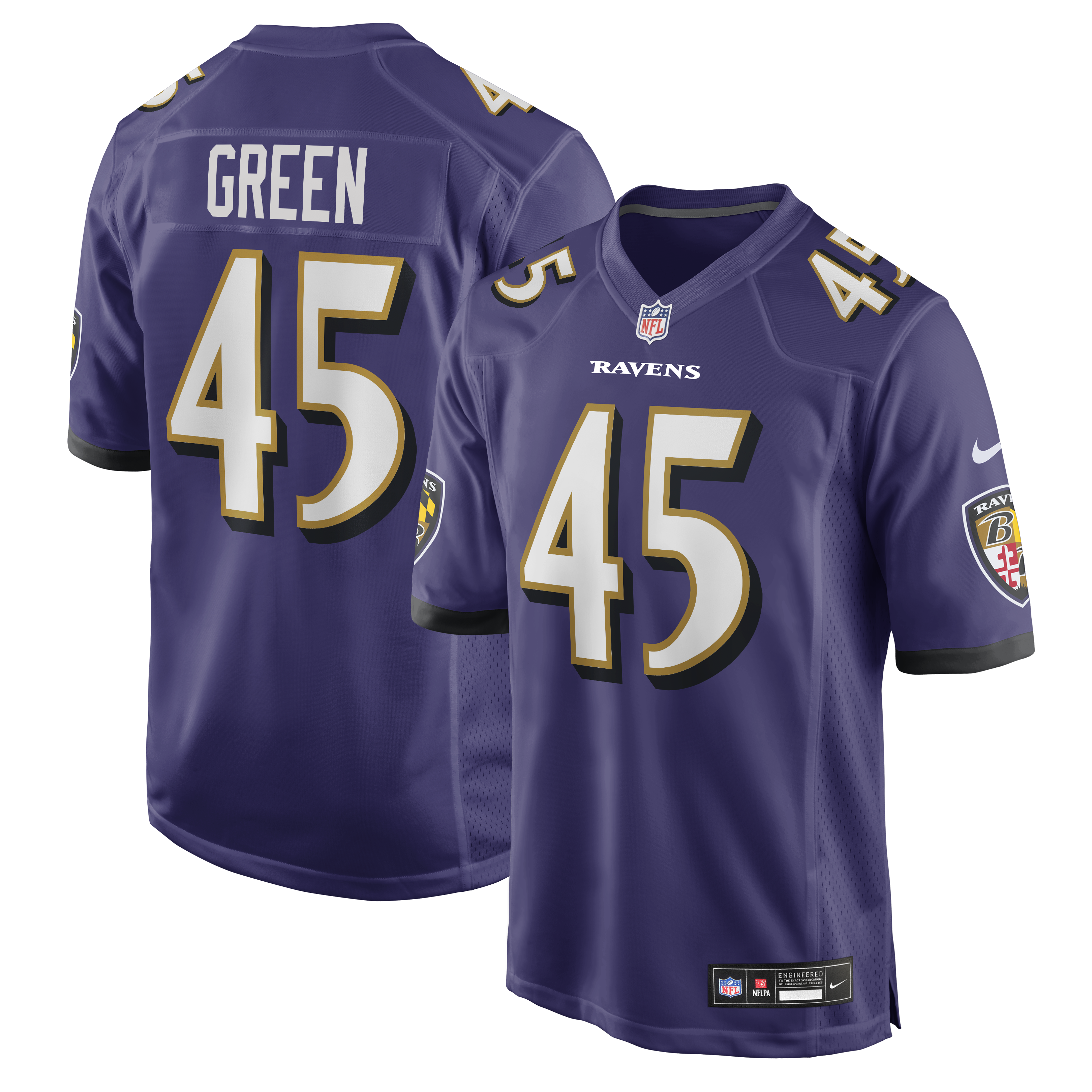 Mike Green Baltimore Ravens Team Game Jersey - Purple | Stitched Football Jersey TJS0845