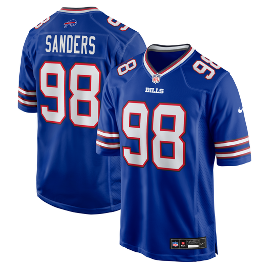 T.J. Sanders Buffalo Bills Team Game Jersey - Royal | Stitched Football Jersey TJS0808
