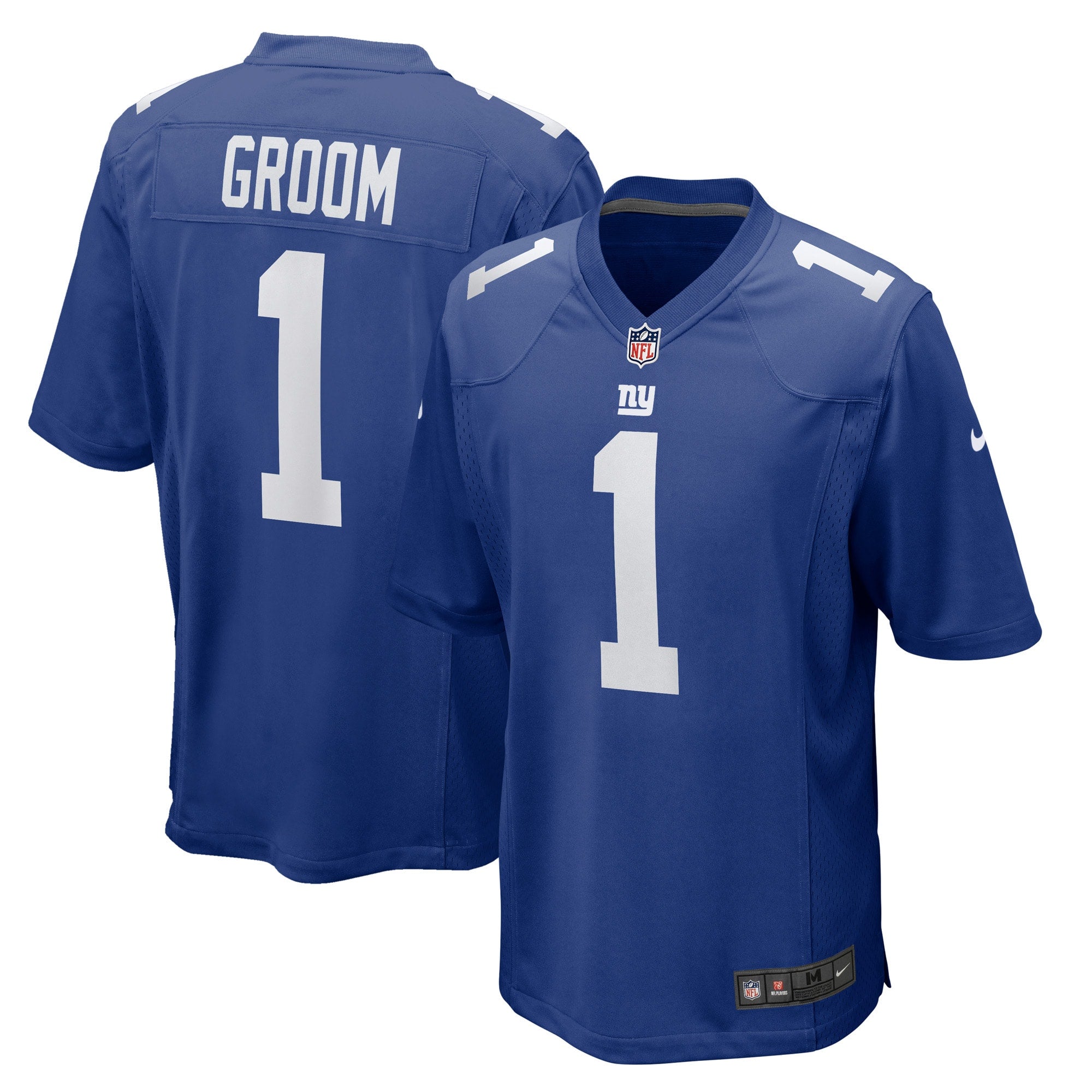 Number 1 Groom New York Giants Game Jersey - Royal | Stitched Football Jersey TJS0870