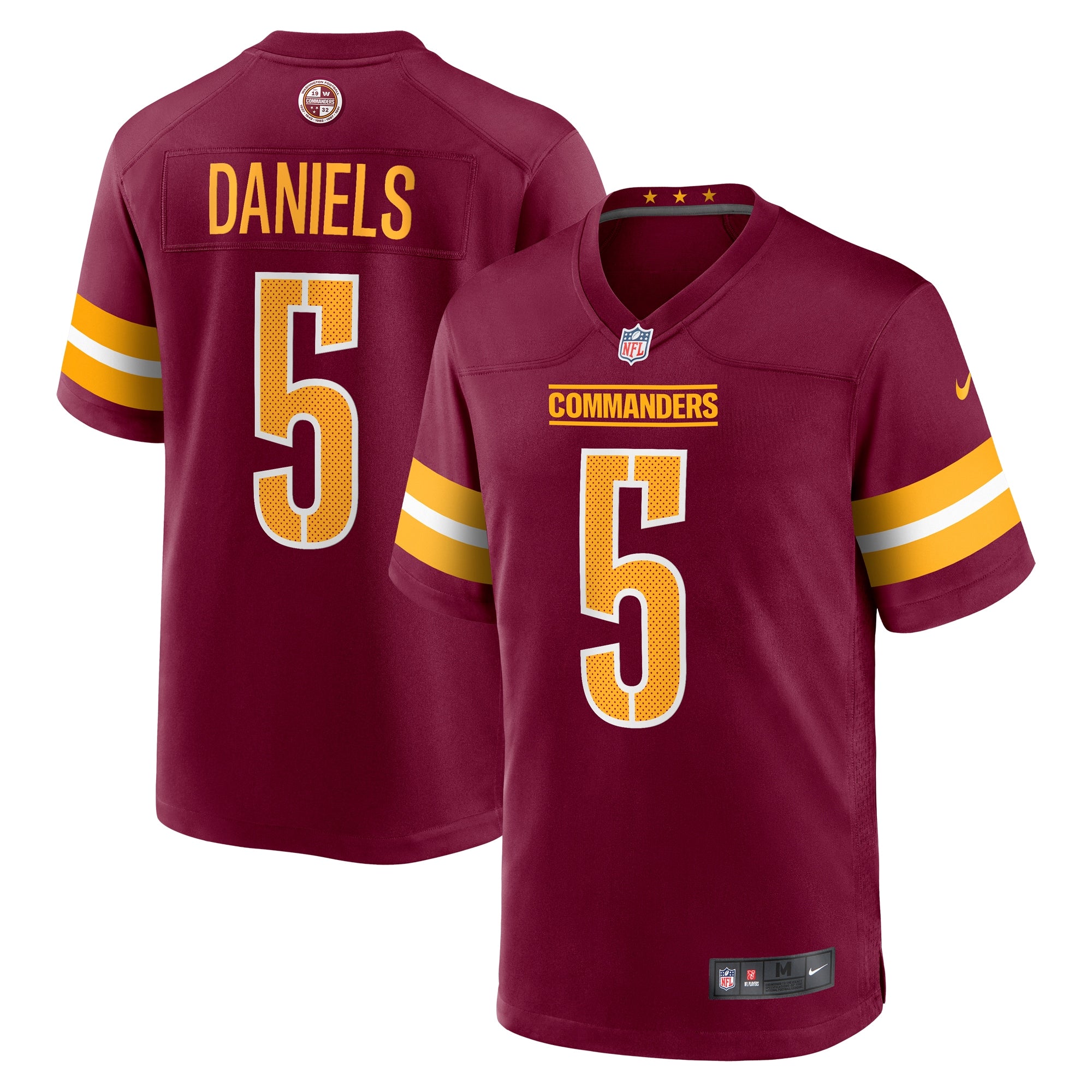 Jayden Daniels Washington Commanders Player Game Jersey - Burgundy | Stitched Football Jersey TJS0877