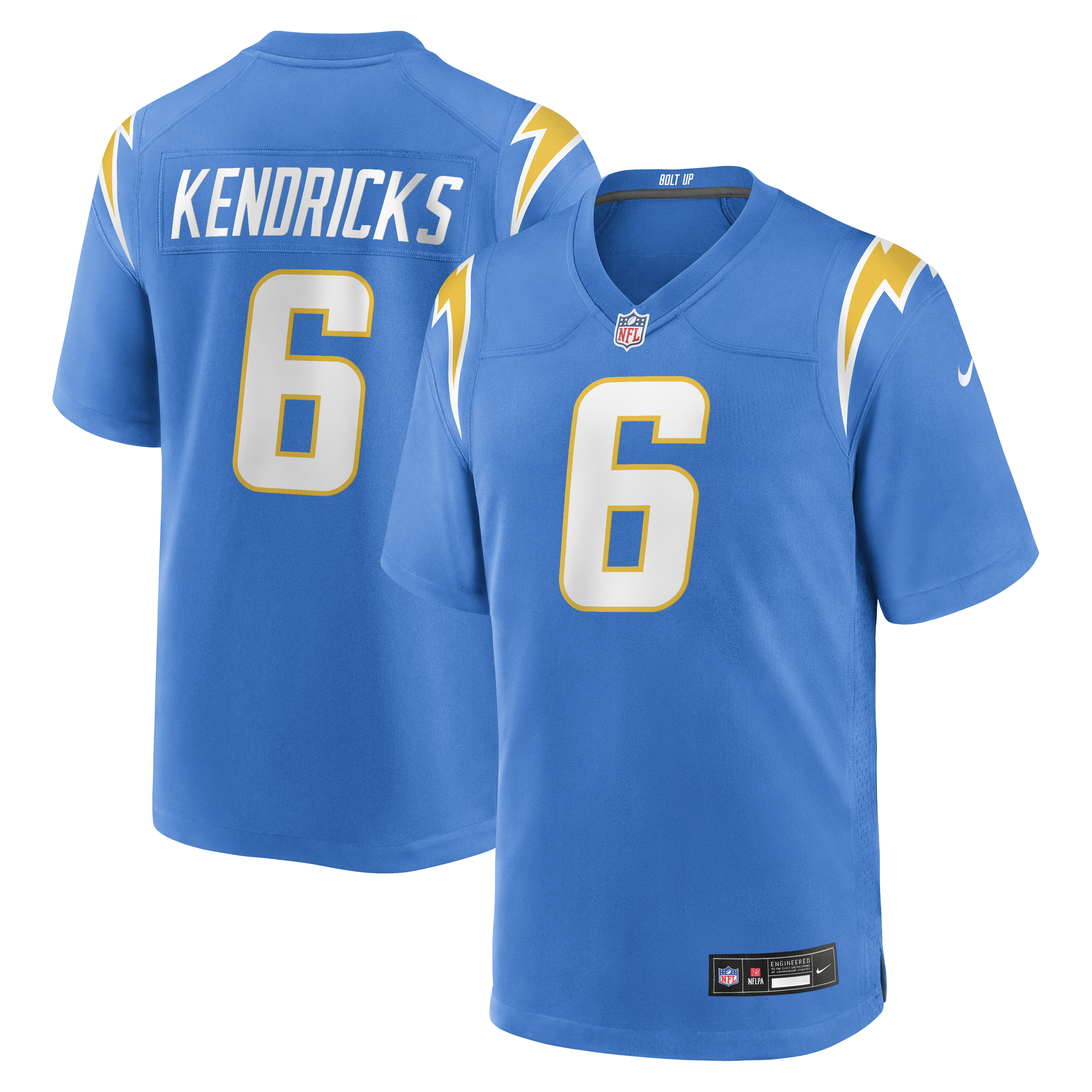 Eric Kendricks Los Angeles Chargers Game Player Jersey - Powder Blue | Stitched Football Jersey TJS0869