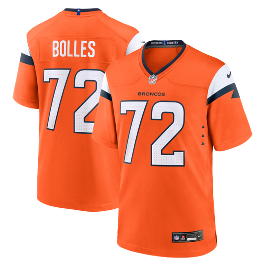 Garett Bolles Denver Broncos Team Game Jersey - Orange | Stitched Football Jersey TJS0854