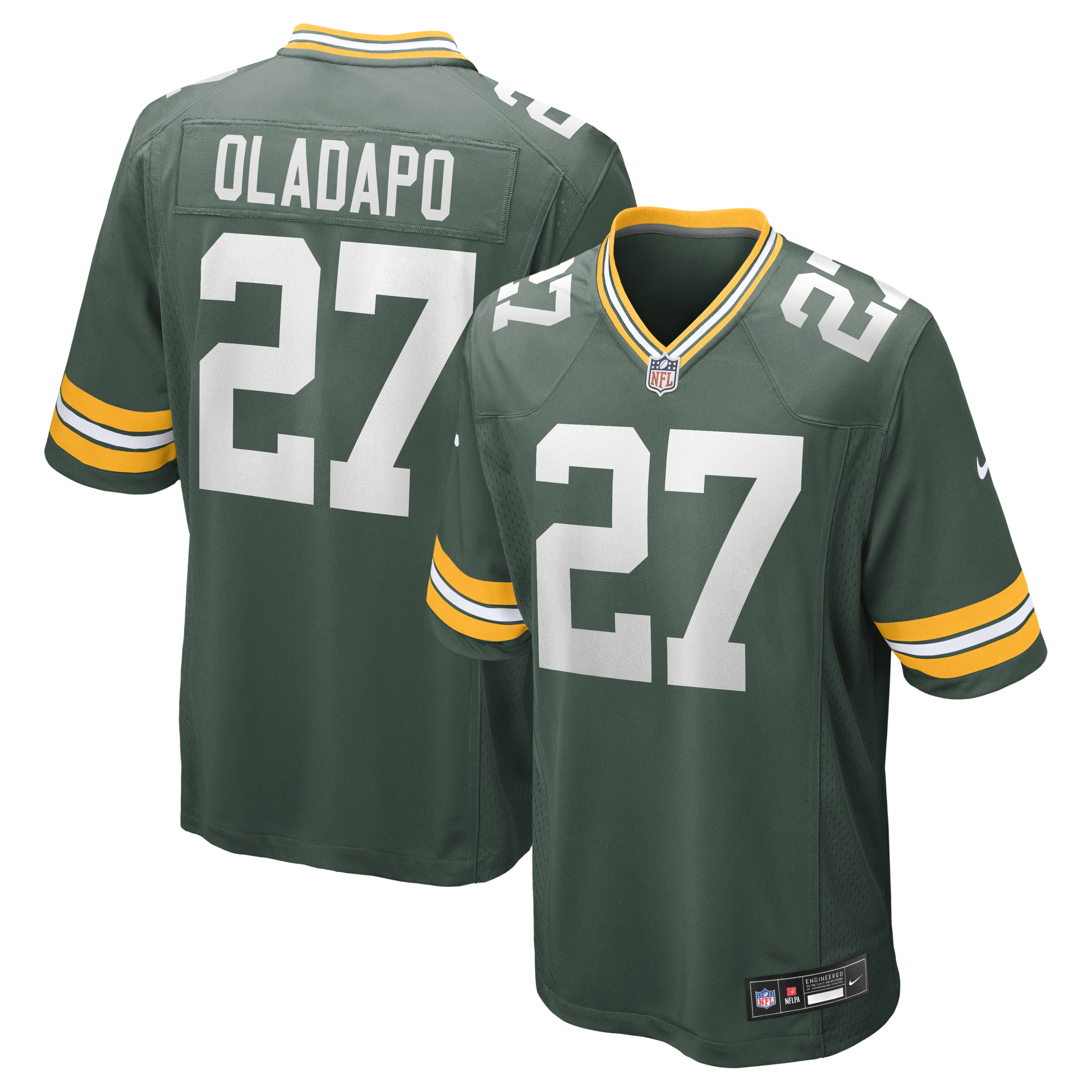 Kitan Oladapo Green Bay Packers Game Jersey - Green | Stitched Football Jersey TJS0887