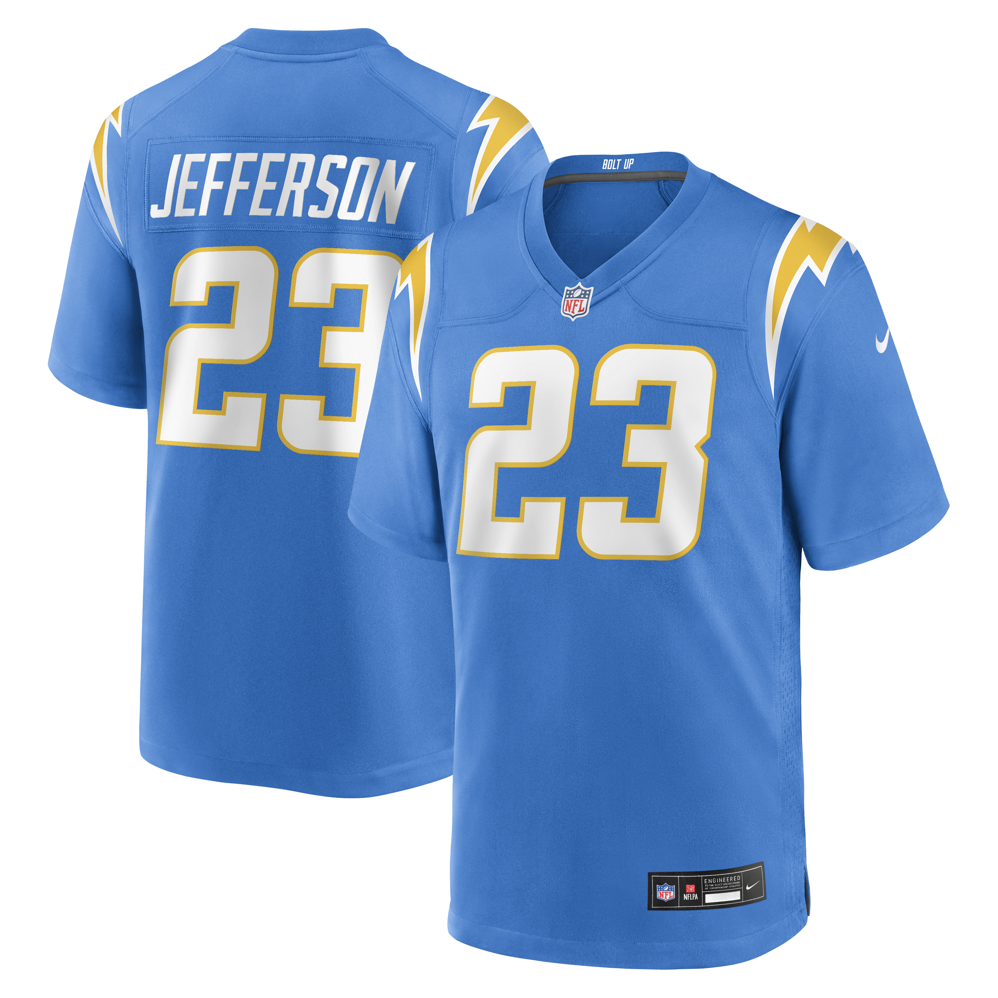 Tony Jefferson Los Angeles Chargers Team Game Jersey - Powder Blue | Stitched Football Jersey TJS0824
