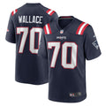 Caedan Wallace New England Patriots Game Jersey - Navy | Stitched Football Jersey TJS0844