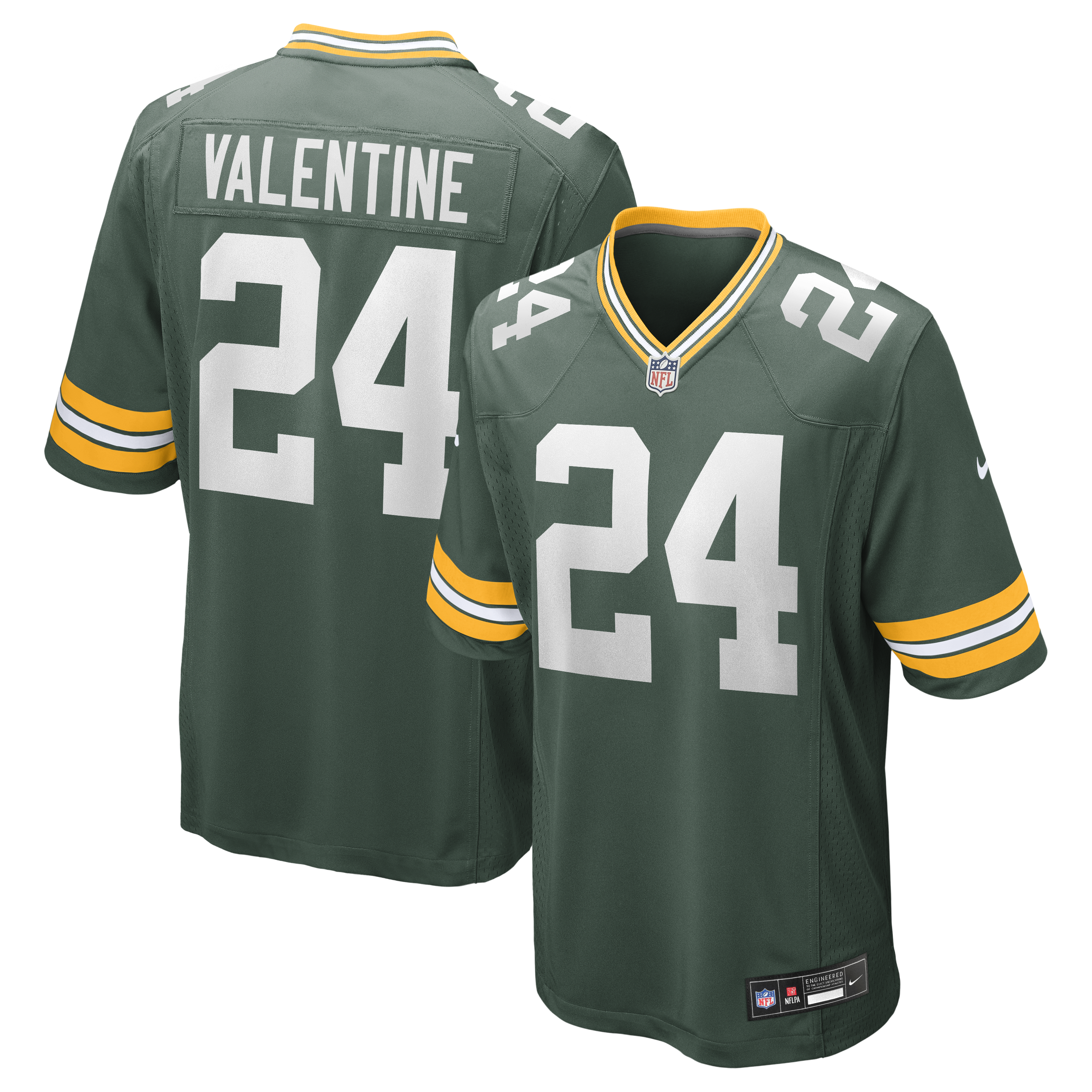 Carrington Valentine Green Bay Packers Game Jersey - Green | Stitched Football Jersey TJS0843