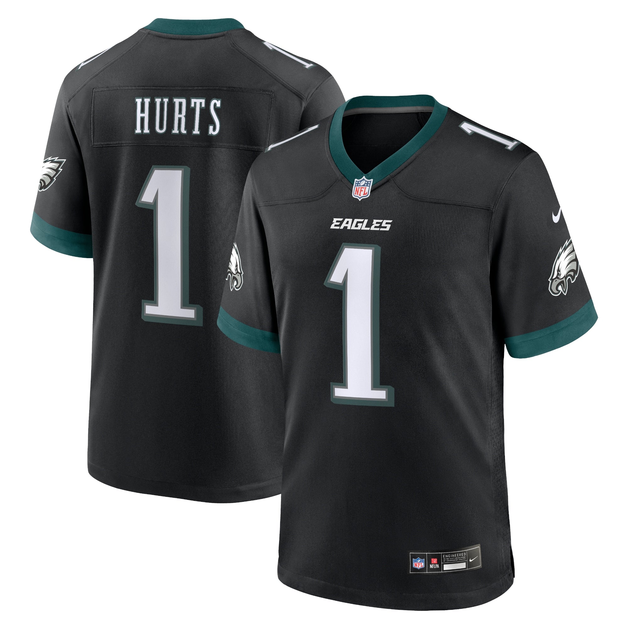 Jalen Hurts Philadelphia Eagles Alternate Game Jersey - Black | Stitched Football Jersey TJS0841
