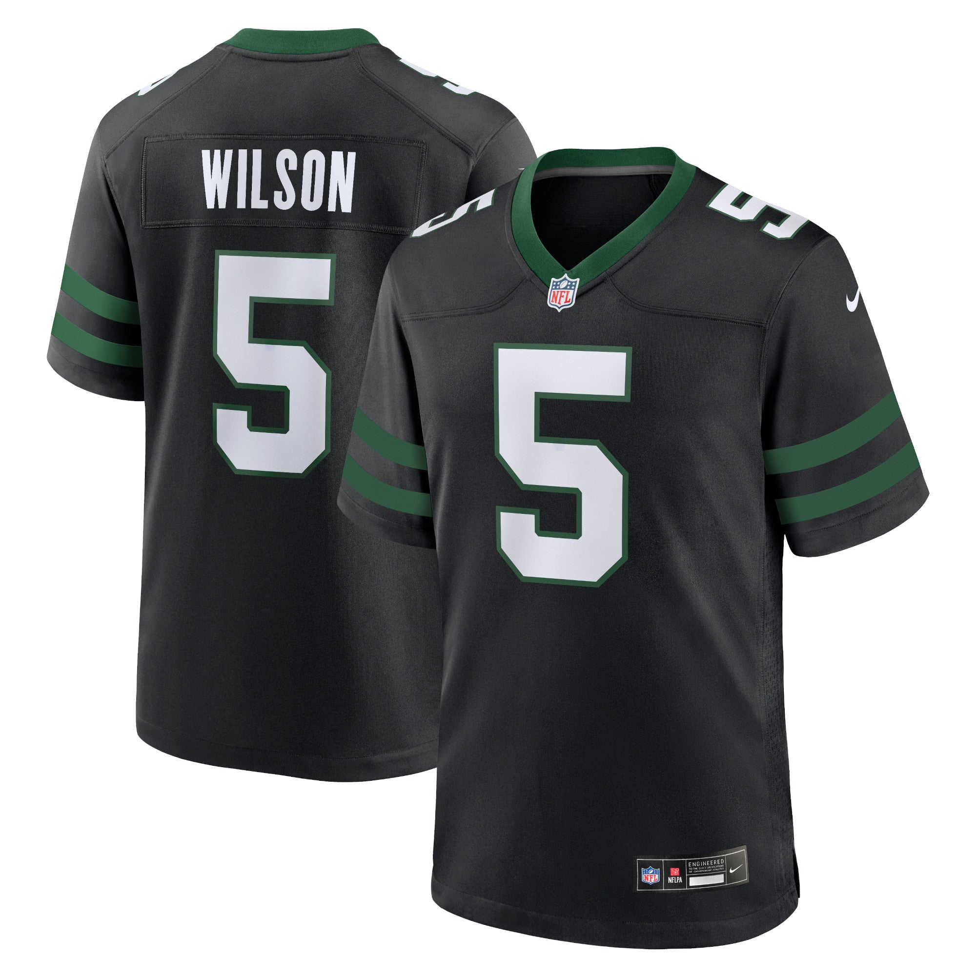 Garrett Wilson New York Jets Alternate Game Jersey - Legacy Black | Stitched Football Jersey TJS0855
