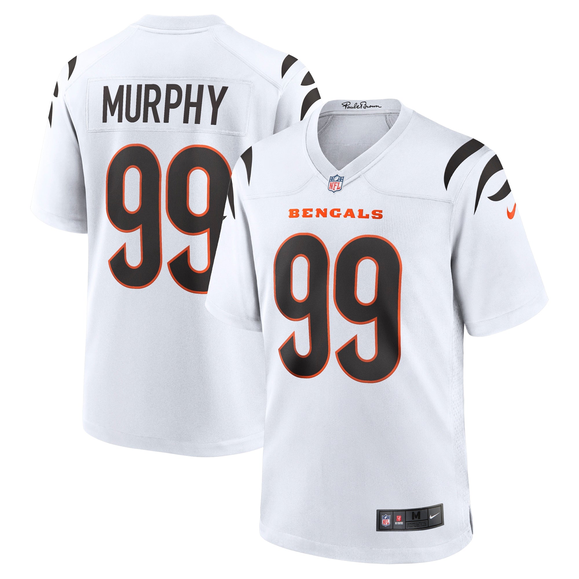 Myles Murphy Cincinnati Bengals Team Game Jersey - White | Stitched Football Jersey TJS0941