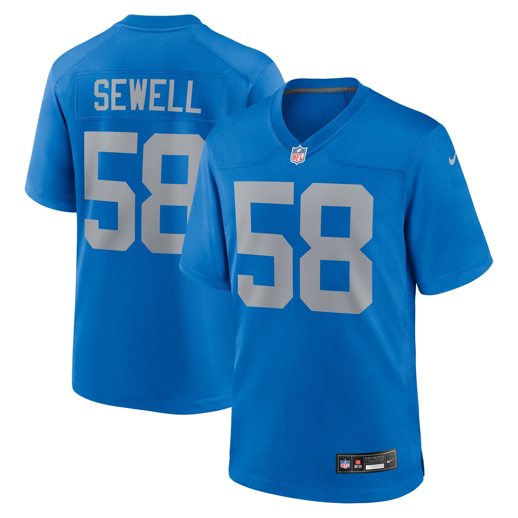Penei Sewell Detroit Lions Alternate Game Jersey - Blue | Stitched Football Jersey TJS1013