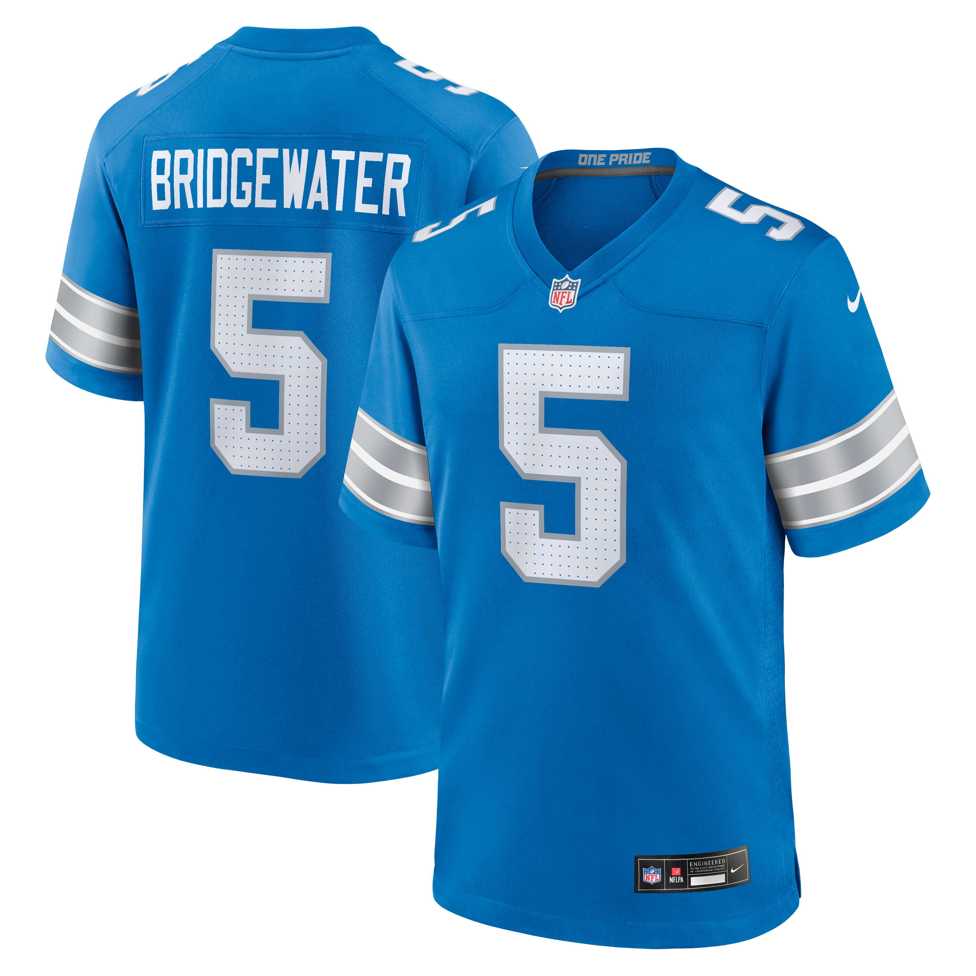 Teddy Bridgewater Detroit Lions Team Game Jersey - Blue | Stitched Football Jersey TJS0966