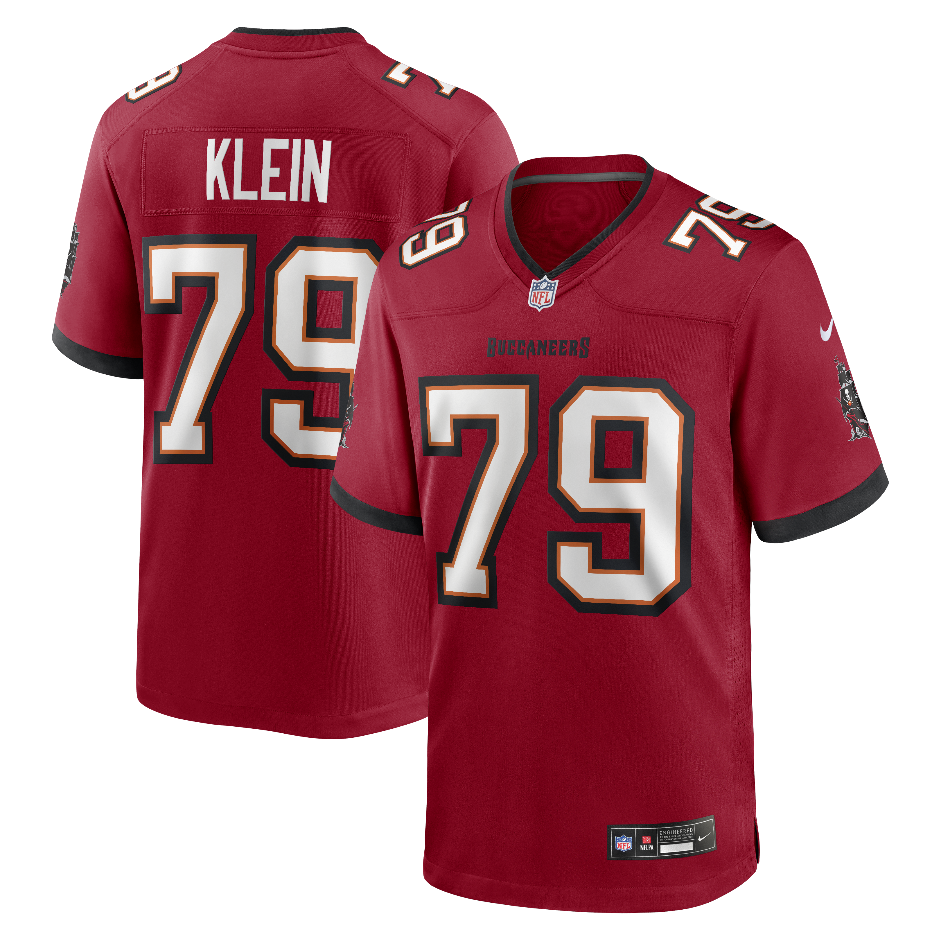 Elijah Klein Tampa Bay Buccaneers Game Jersey - Red | Stitched Football Jersey TJS1014