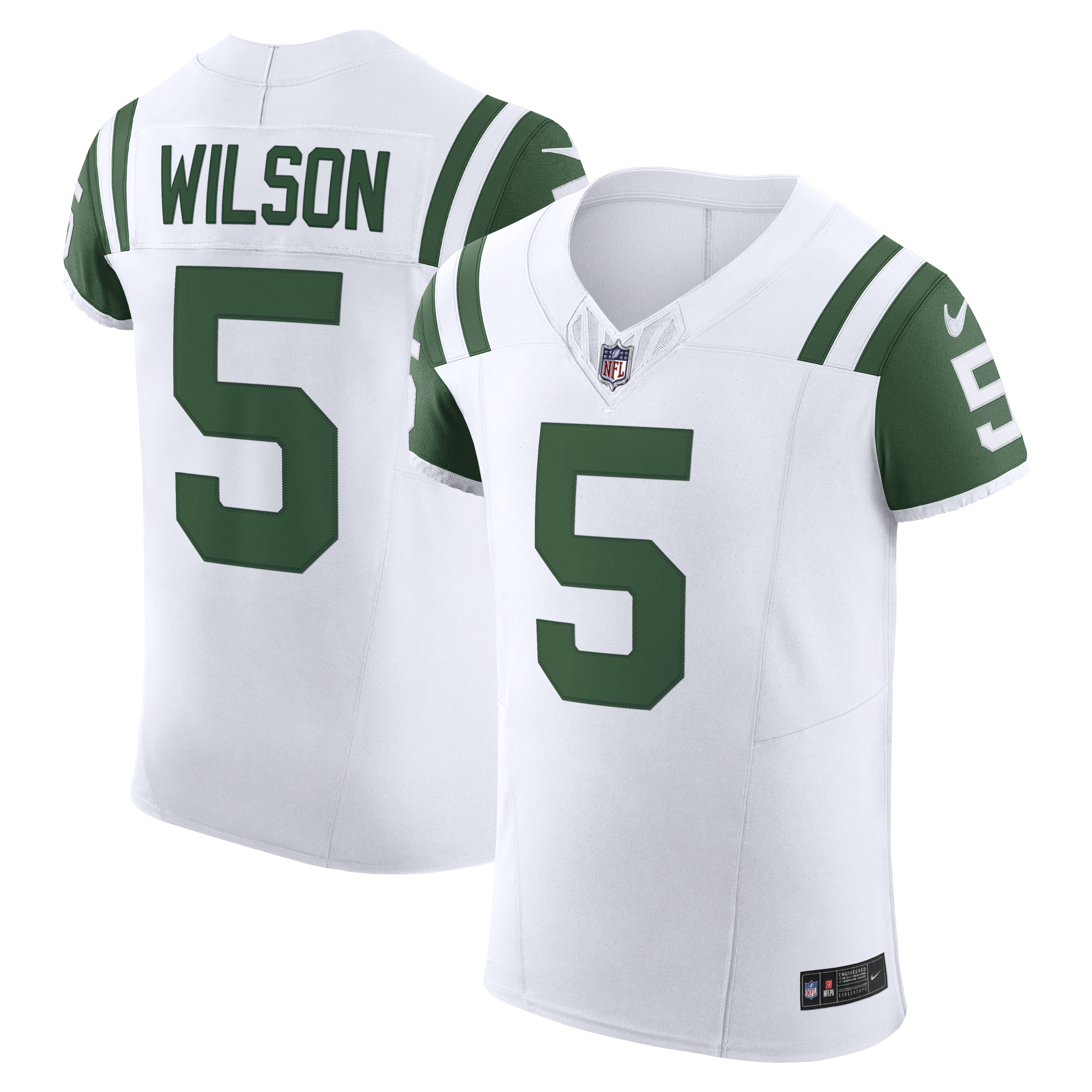 Garrett Wilson New York Jets Classic Alternate Vapor F.U.S.E. Elite Jersey - White | Stitched Football Jersey TJS0943