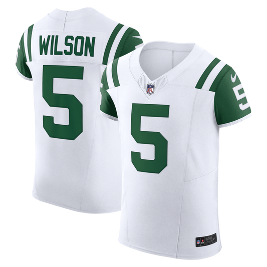 Garrett Wilson New York Jets Classic Alternate Vapor F.U.S.E. Elite Jersey - White | Stitched Football Jersey TJS0943