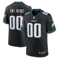 Philadelphia Eagles Alternate Custom Game Jersey - Black | Stitched Football Jersey TJS1088