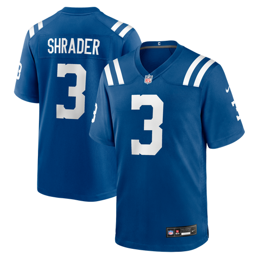 Spencer Shrader Indianapolis Colts Team Game Jersey - Royal | Stitched Football Jersey TJS1075