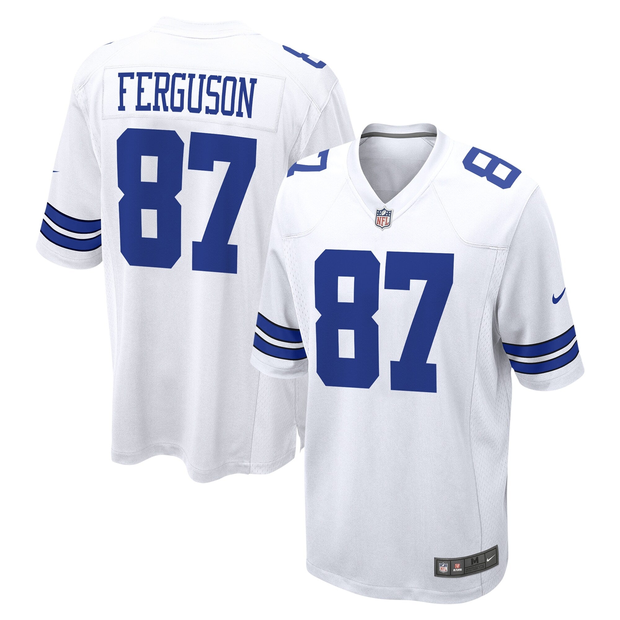 Jake Ferguson Dallas Cowboys Game Jersey - White | Stitched Football Jersey TJS1094