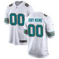 Miami Dolphins Alternate Custom Game Jersey - White | Stitched Football Jersey TJS0957
