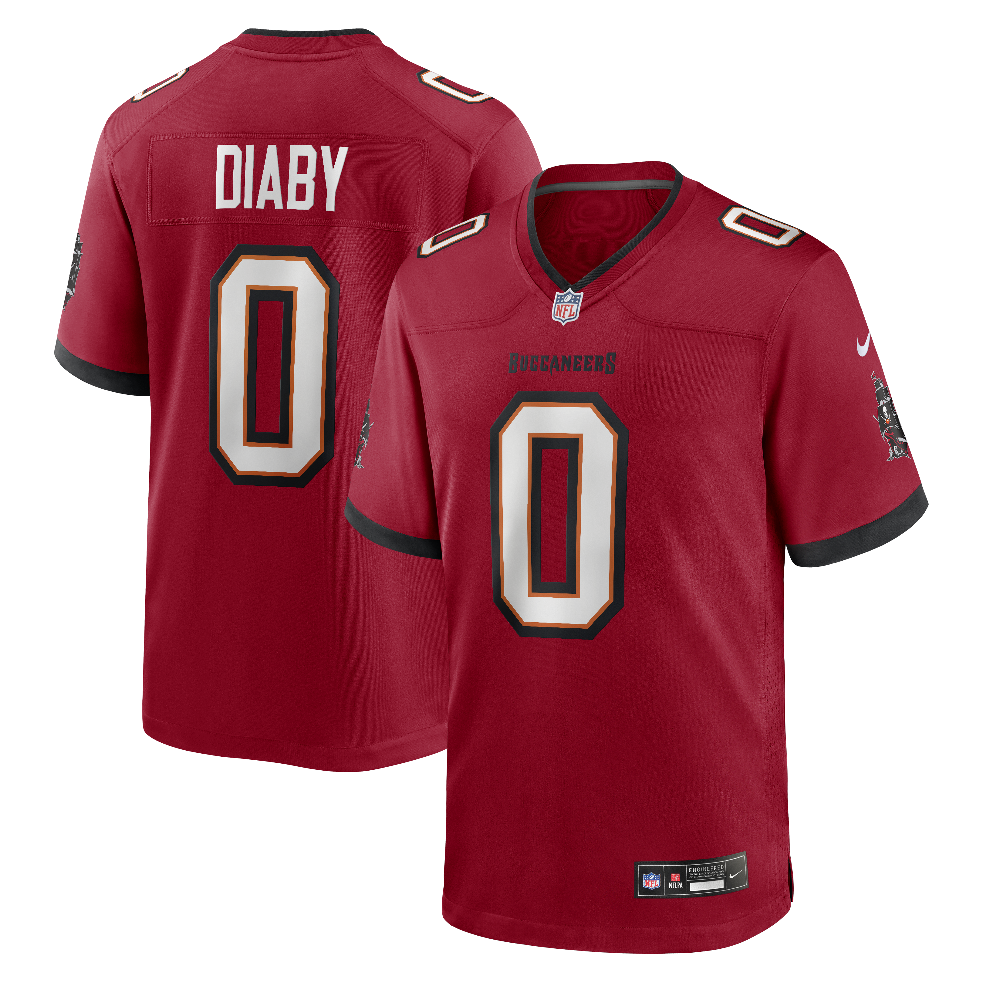 YaYa Diaby Tampa Bay Buccaneers Game Jersey - Red | Stitched Football Jersey TJS1056