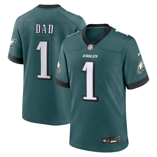 Philadelphia Eagles #1 Dad Game Jersey - Midnight Green | Stitched Football Jersey TJS0979