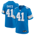 Gunnar Oakes Detroit Lions Team Game Jersey - Blue | Stitched Football Jersey TJS0996