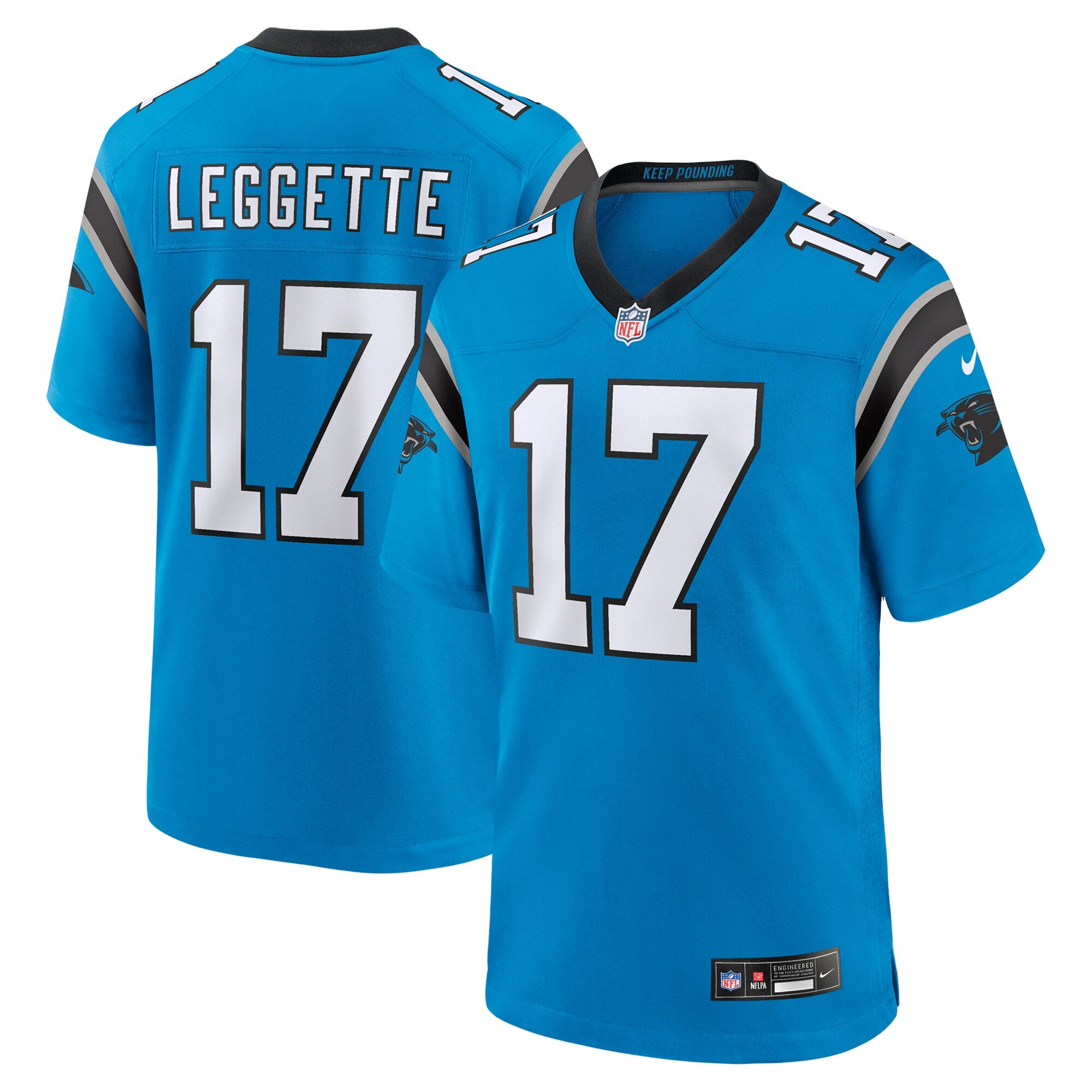 Xavier Legette Carolina Panthers Alternate Game Jersey - Blue | Stitched Football Jersey TJS1076