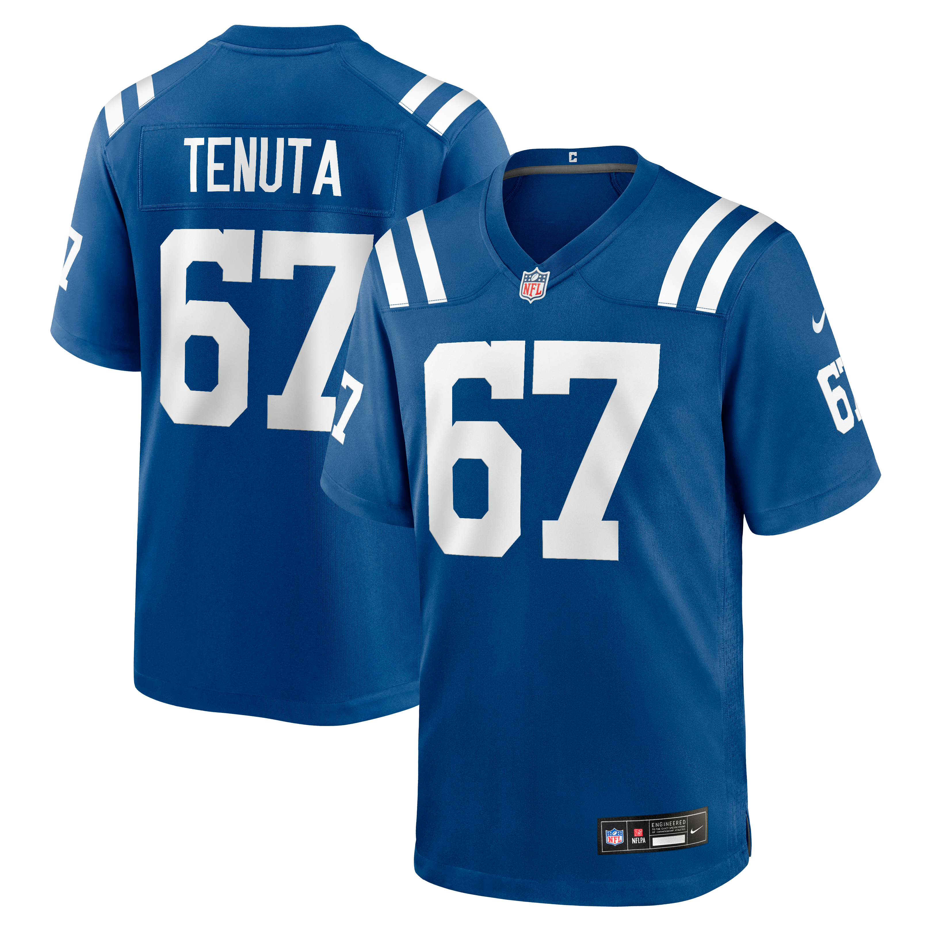 Luke Tenuta Indianapolis Colts Team Game Jersey - Royal | Stitched Football Jersey TJS1031