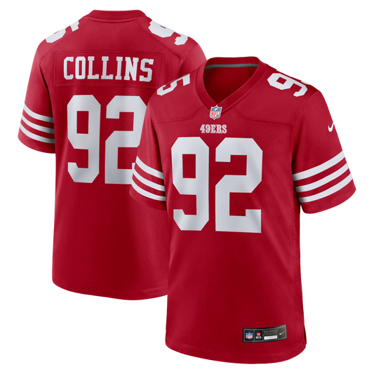 Alfred Collins San Francisco 49ers Team Game Jersey - Scarlet | Stitched Football Jersey TJS1030