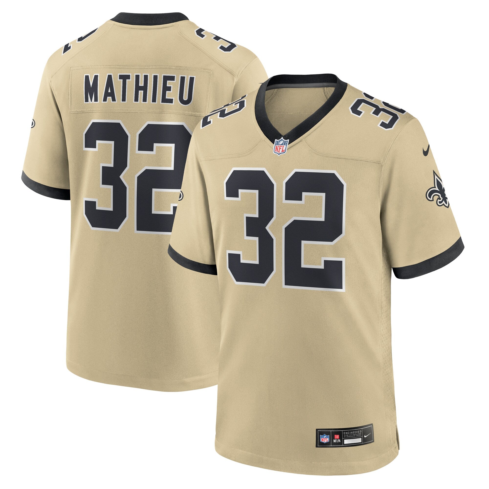 Tyrann Mathieu New Orleans Saints Gameday Golds Alternate Game Player Jersey - Gold | Stitched Football Jersey TJS0917