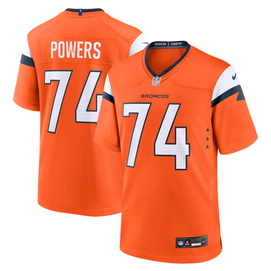 Ben Powers Denver Broncos Team Game Jersey - Orange | Stitched Football Jersey TJS1044