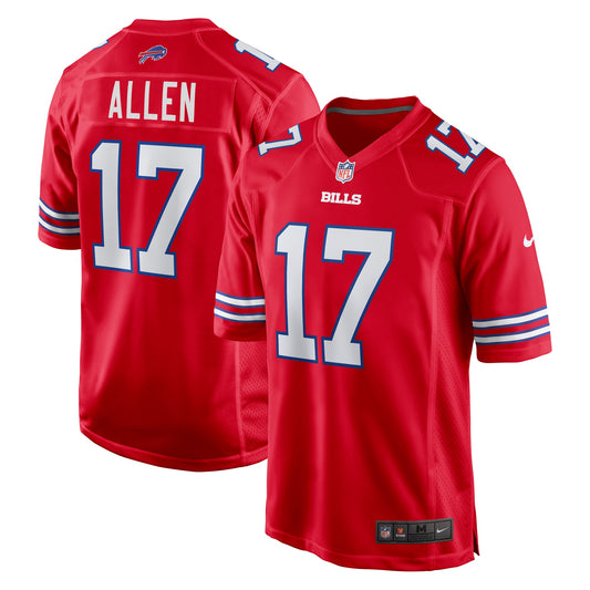 Josh Allen Buffalo Bills Alternate Game Jersey - Red | Stitched Football Jersey TJS1050