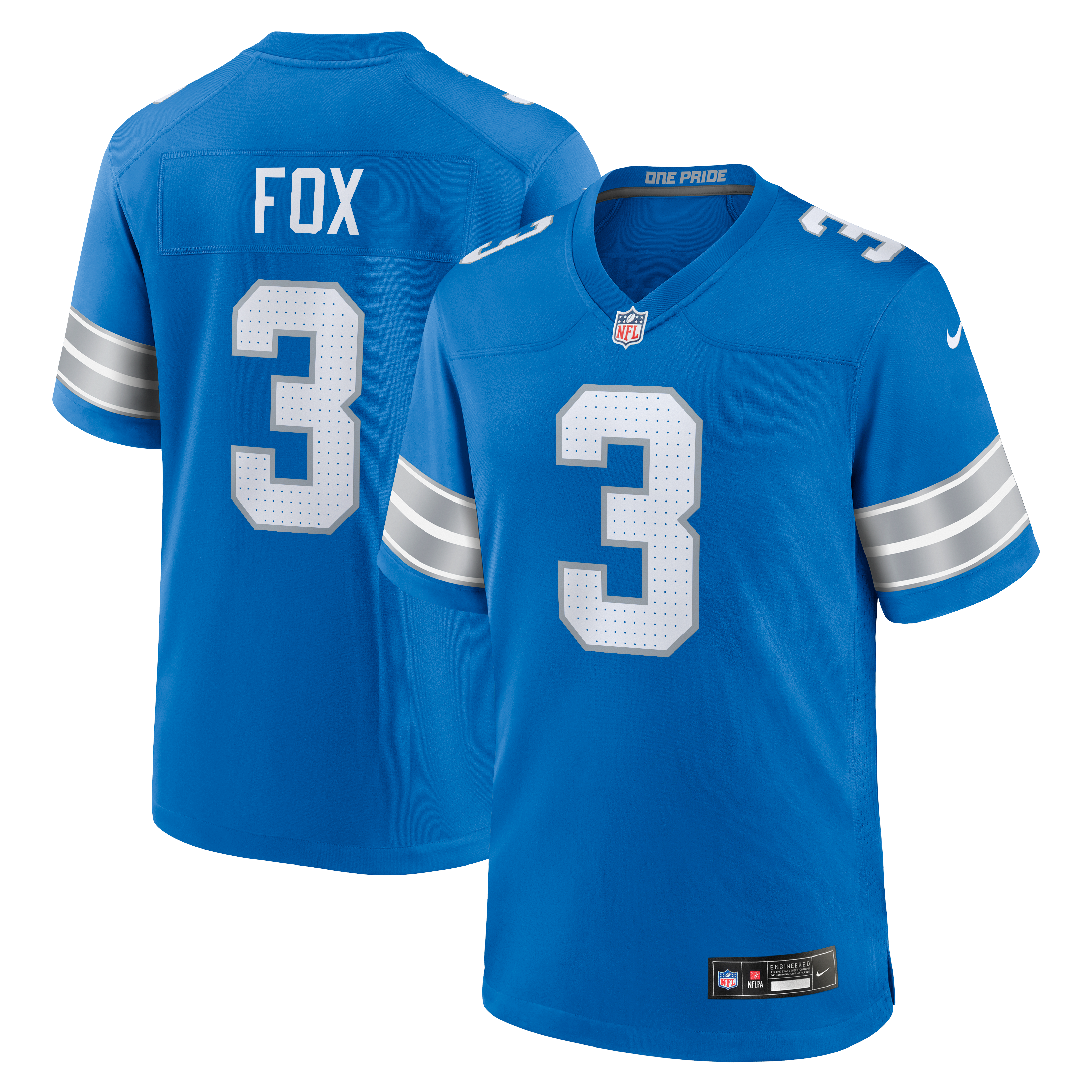 Jack Fox Detroit Lions Team Game Jersey - Blue | Stitched Football Jersey TJS0947