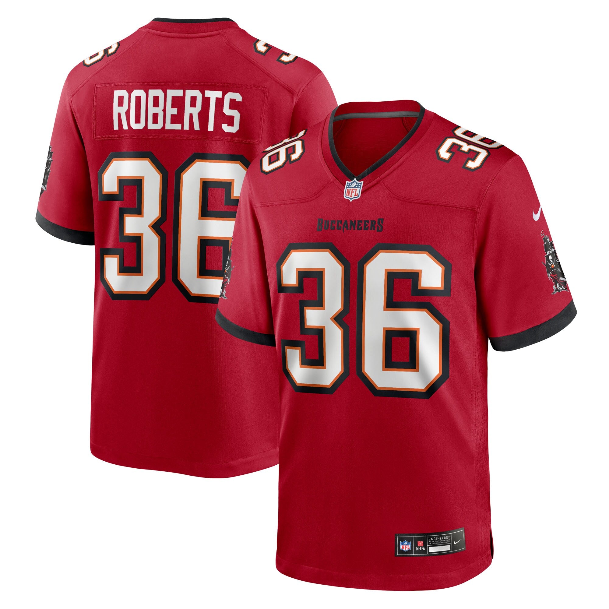 JJ Roberts Tampa Bay Buccaneers Team Game Jersey - Red | Stitched Football Jersey TJS0998