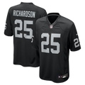 Decamerion Richardson Las Vegas Raiders Team Game Jersey - Black | Stitched Football Jersey TJS1046