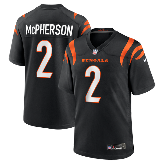 Evan McPherson Cincinnati Bengals Game Jersey - Black | Stitched Football Jersey TJS1089