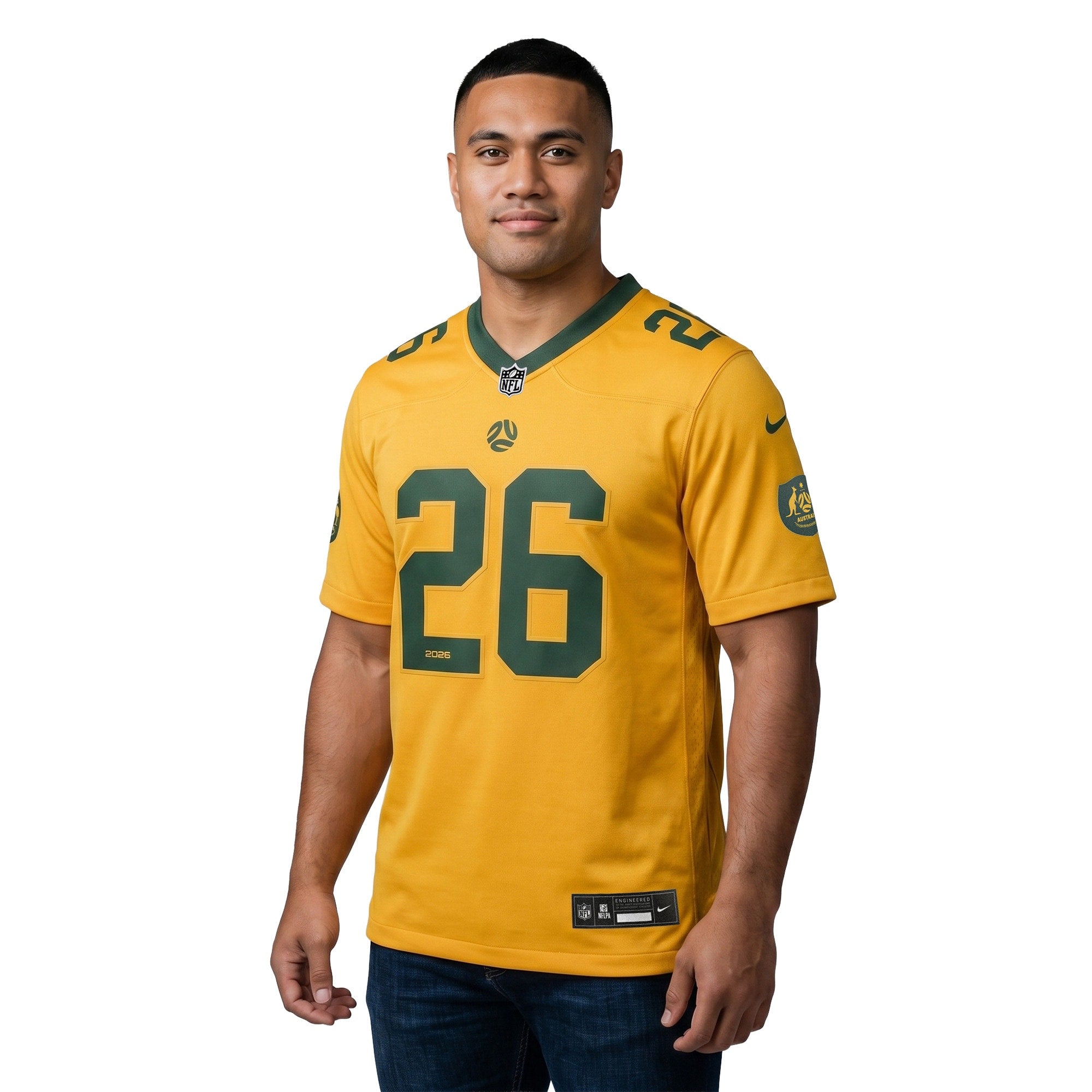 Australia National Team x NFL Game Jersey - Gold | Stitched Football Jersey TJS1070