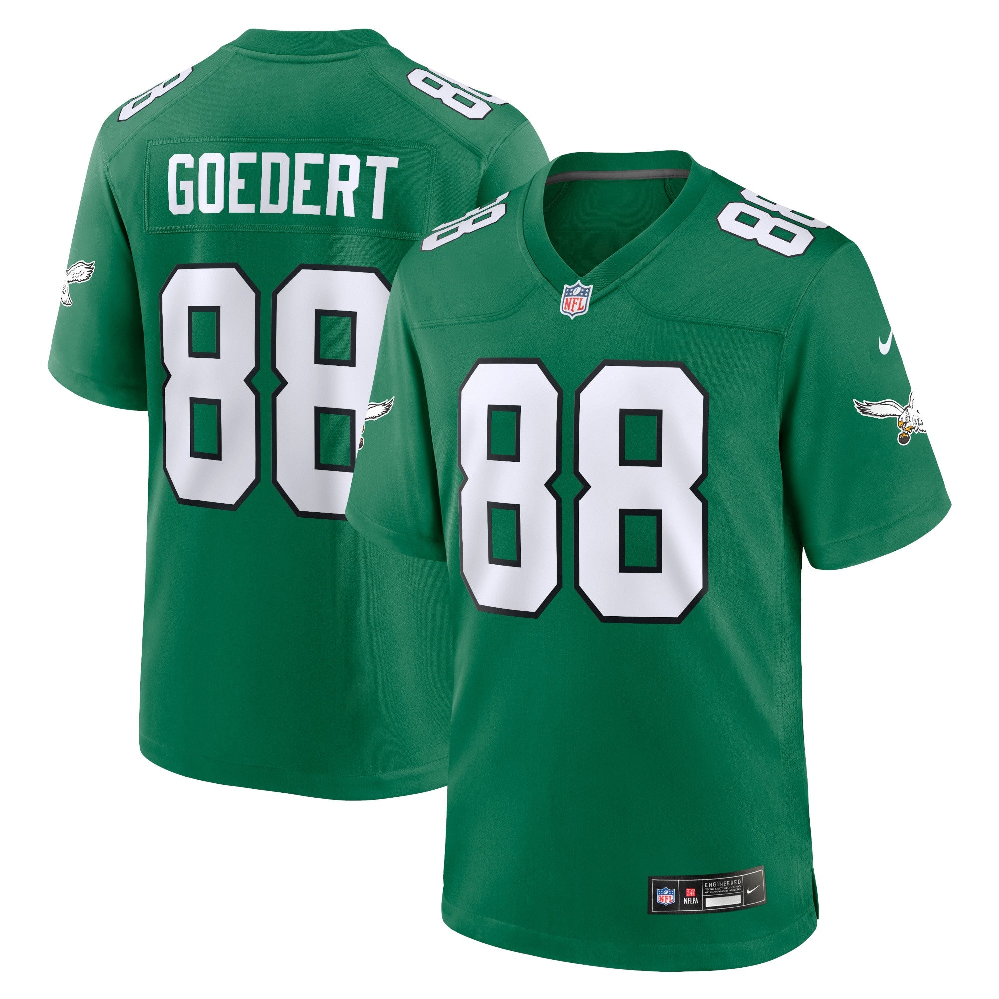 Dallas Goedert Philadelphia Eagles Alternate Game Player Jersey - Kelly Green | Stitched Football Jersey TJS0940