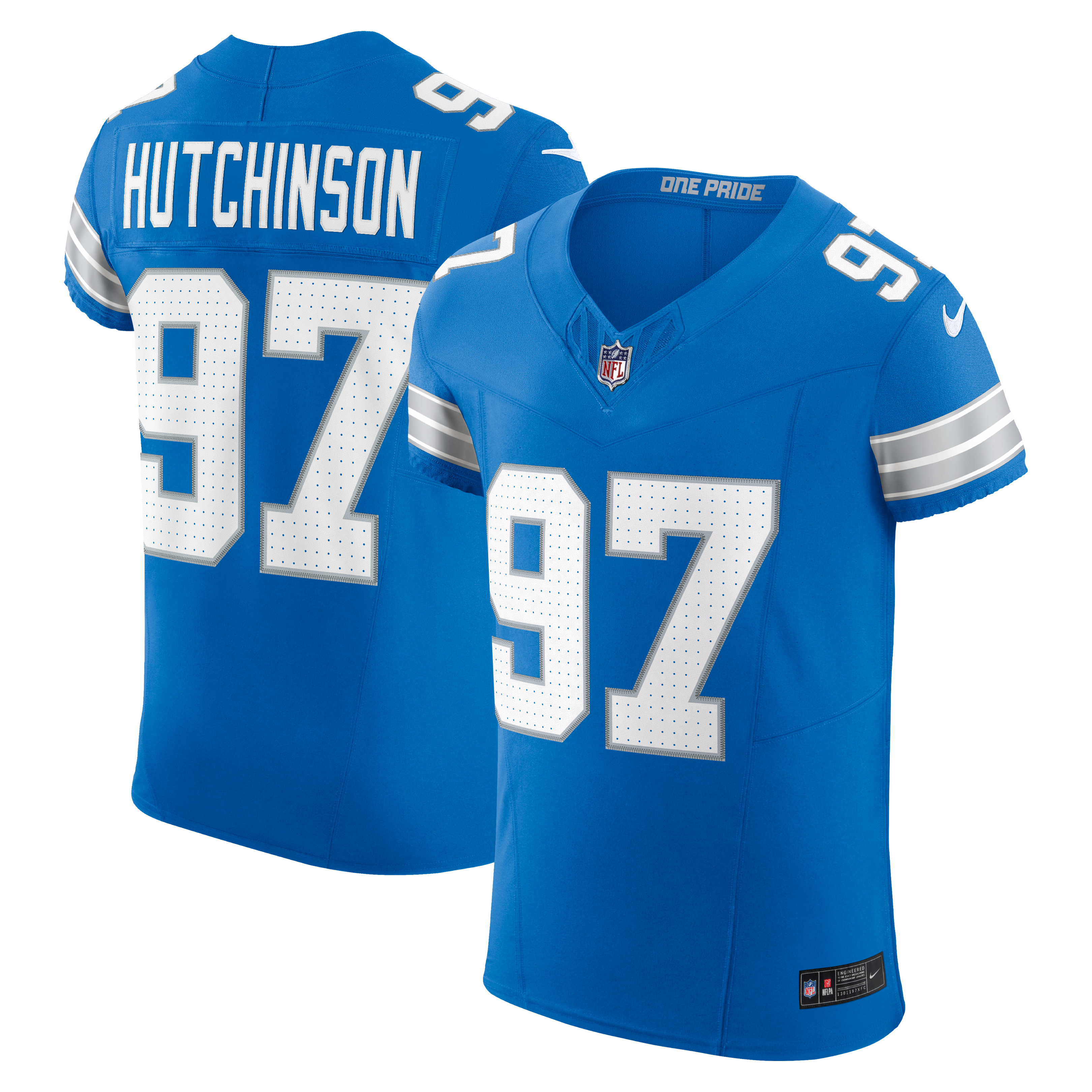 Aidan Hutchinson Detroit Lions Vapor F.U.S.E. Elite Jersey - Blue | Stitched Football Jersey TJS1085