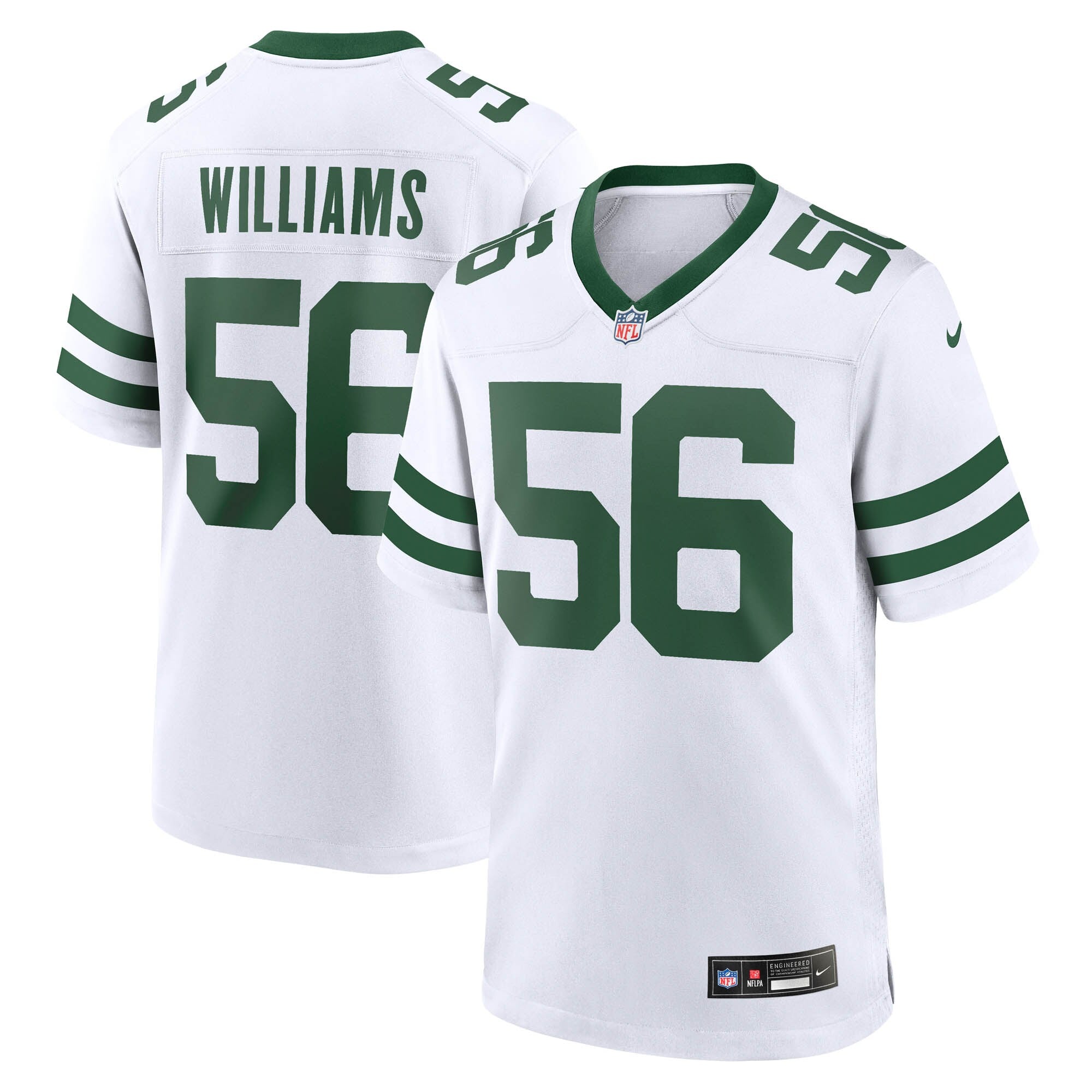 Quincy Williams New York Jets Game Jersey - Legacy White | Stitched Football Jersey TJS0949